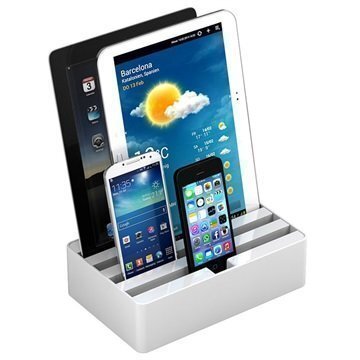 All-Dock 4-Porttinen Yleiskäyttöinen Lataustelakka M Valkoinen