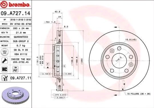 Brembo Jarrulevy
