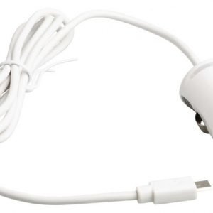 Micro USB -autolaturi Micro USB uros - 12 V autoliitäntä 1 00 m valkoinen 2.1A