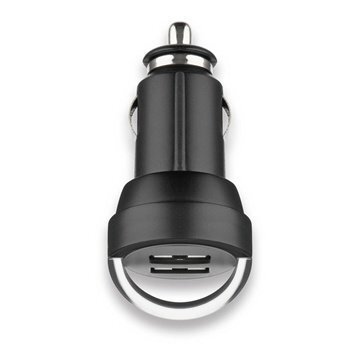 Tehokas Cabstone 2-Porttinen USB-autolaturi 3.1A Musta