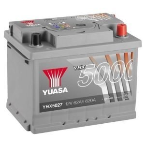 Yuasa YBX5027 12V 62Ah 620CCA Silver High Perfomance SMF Käynnistysakku